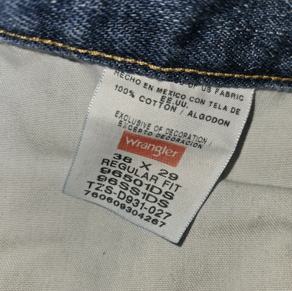 Vintage Wrangler Men's Denim Jeans 38 x 29 - Picture 5 of 5